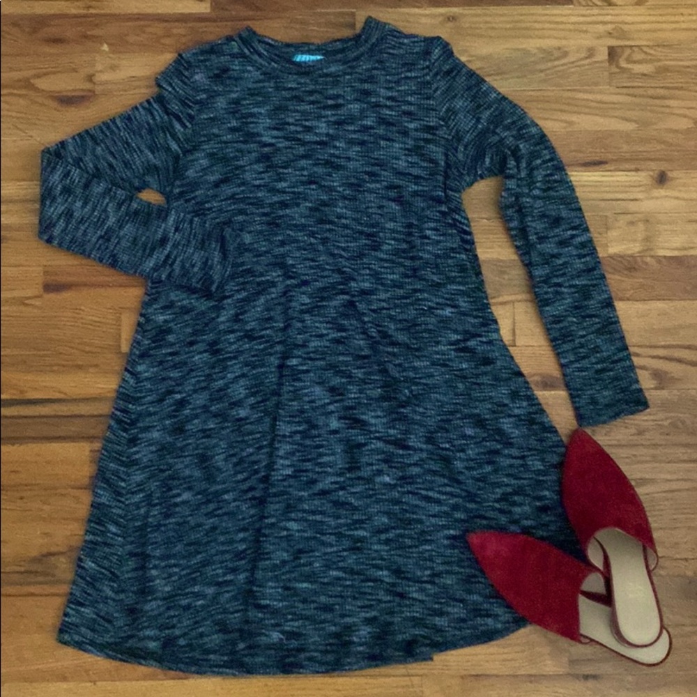 Lightweight dark grey sweater dress